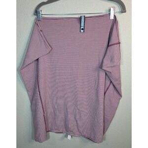 Lululemon Vinyasa‎ Scarf Wrap O/S Burgundy Stripe Snap Convertible Poncho